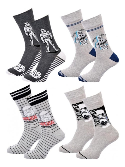 Pack de 4 meias homem DISNEY STAR WARS - Kiabi Pack de 4 meias homem DISNEY STAR WARS - Kiabi