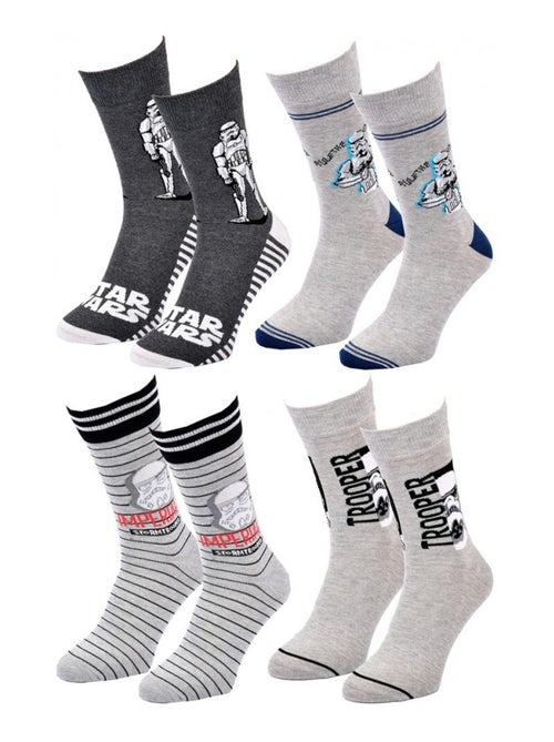 Pack de 4 meias homem DISNEY STAR WARS - Kiabi Pack de 4 meias homem DISNEY STAR WARS - Kiabi
