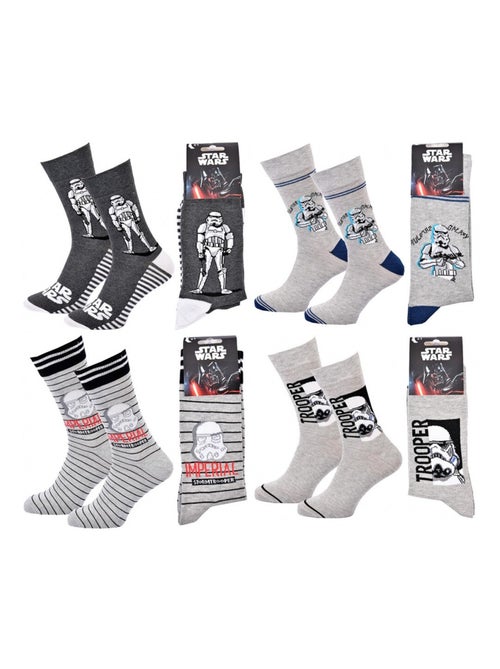 Pack de 4 meias homem DISNEY STAR WARS - Kiabi Pack de 4 meias homem DISNEY STAR WARS - Kiabi