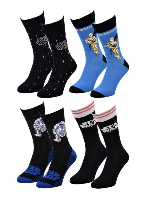 Pack de 4 meias homem DISNEY STAR WARS - Kiabi Pack de 4 meias homem DISNEY STAR WARS - Kiabi
