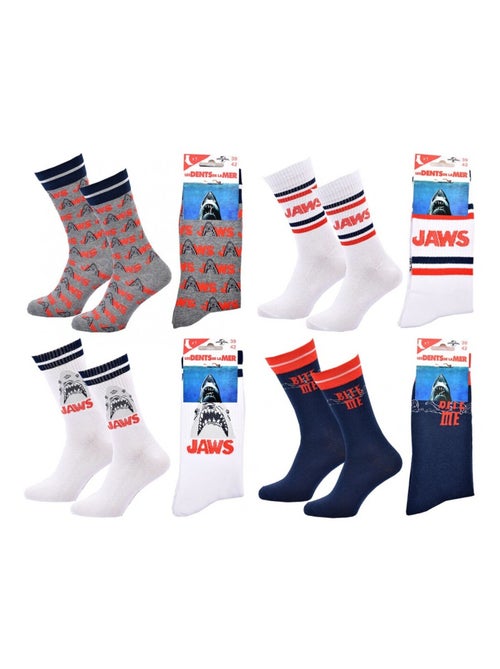 Pack de 4 Meias Homem JAWS - Kiabi
