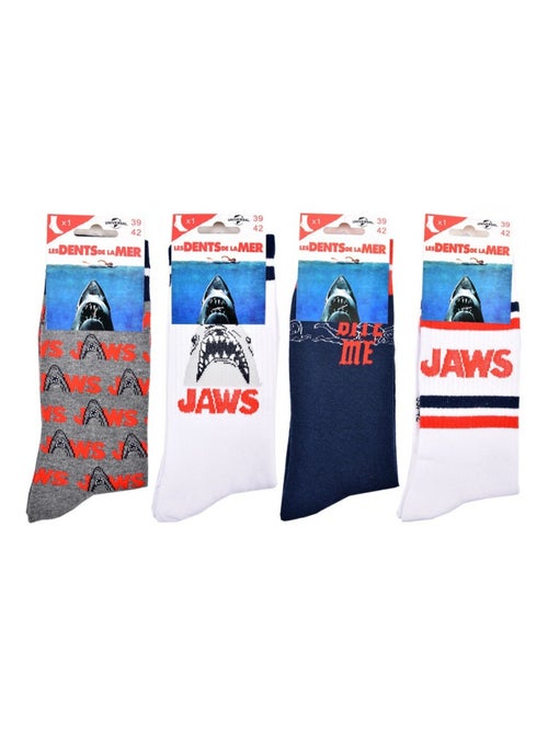 Pack de 4 Meias Homem JAWS - Kiabi