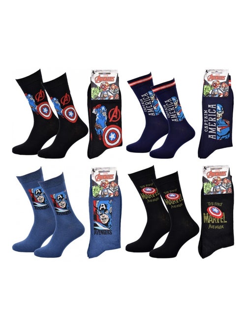 Pack de 4 Meias Homem MARVEL AVENGERS - Kiabi Pack de 4 Meias Homem MARVEL AVENGERS - Kiabi