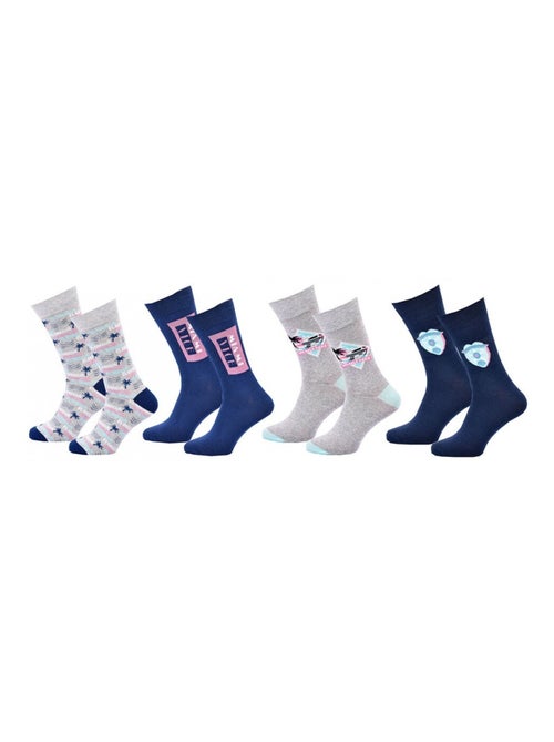 Pack de 4 Meias Homem MIAMI VICE - Kiabi Pack de 4 Meias Homem MIAMI VICE - Kiabi