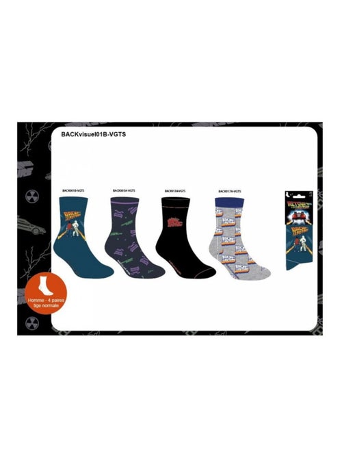 Pack de 4 Meias Homem RETORNO PARA O FUTURO - Kiabi Pack de 4 Meias Homem RETORNO PARA O FUTURO - Kiabi