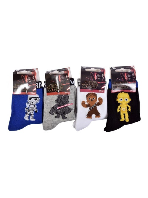 Pack de 4 Meias Rapaz STAR WARS - Kiabi Pack de 4 Meias Rapaz STAR WARS - Kiabi