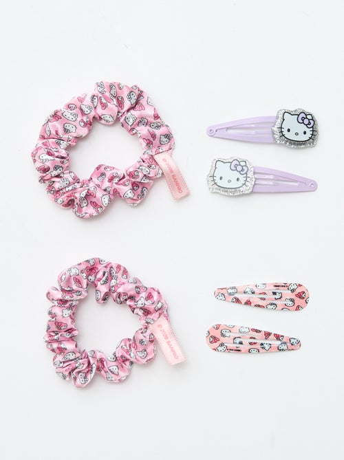 Pack de 4 molas de cabelo + 1 scrunchie 'Hello Kitty' - Kiabi