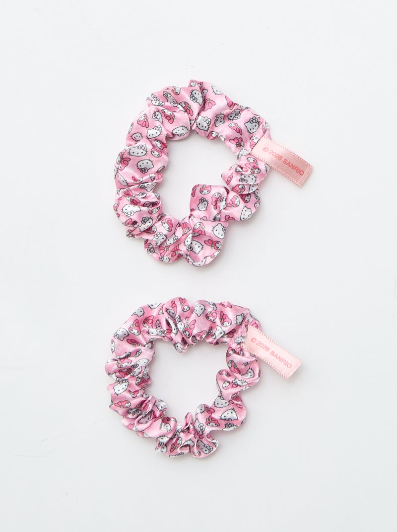 Pack de 4 molas de cabelo + 1 scrunchie 'Hello Kitty' Rosa - Kiabi