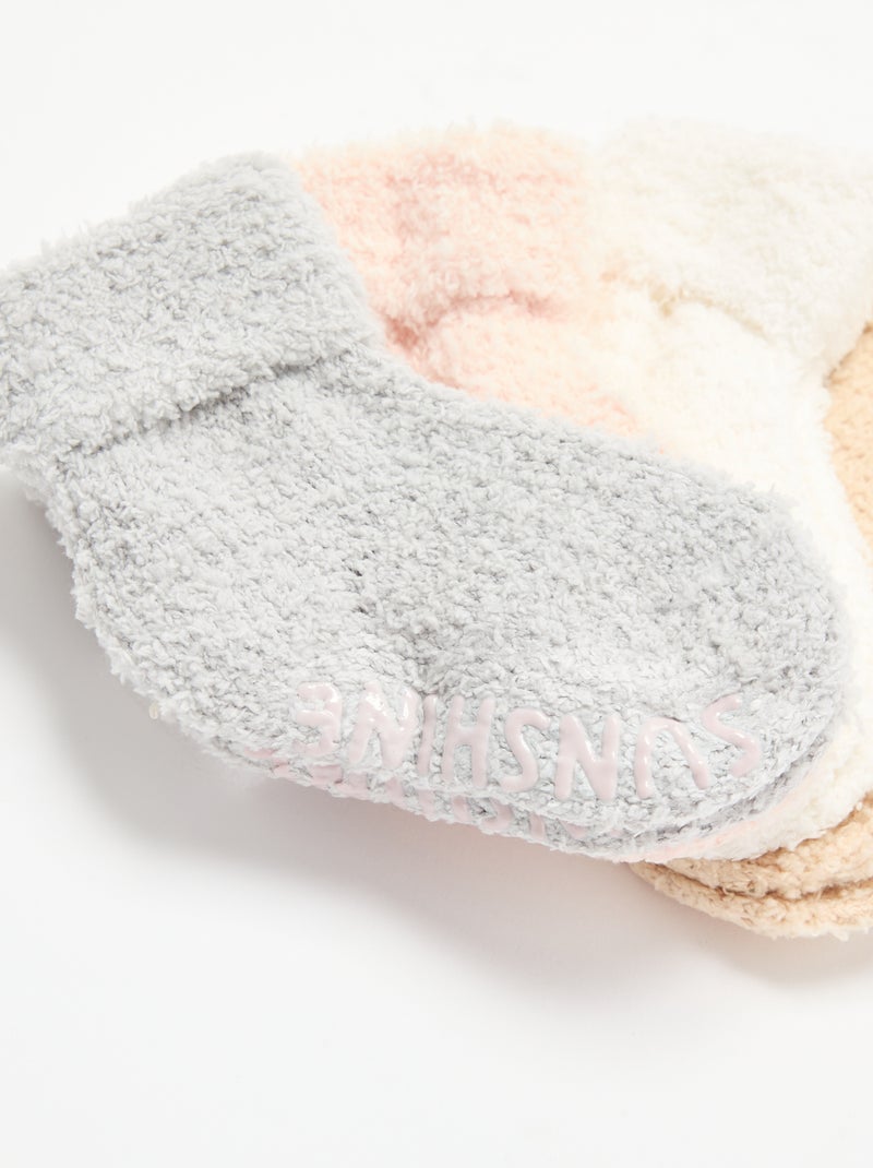 Pack de 4 pares de meias Bege - Kiabi
