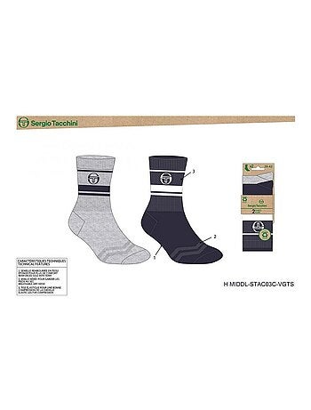 Pack de 4 Pares de Meias TENNIS SERGIO TACCHINI