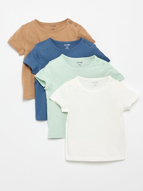 Pack de 4 T-shirts lisas - Kiabi