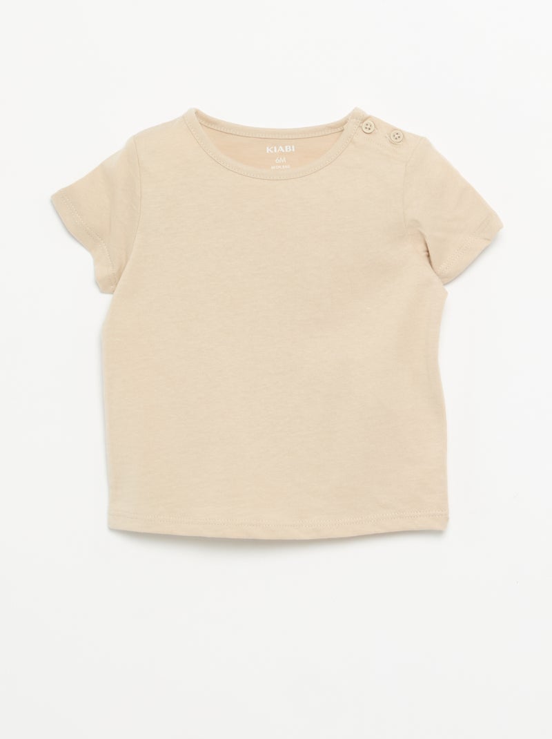 Pack de 4 T-shirts lisas Laranja - Kiabi