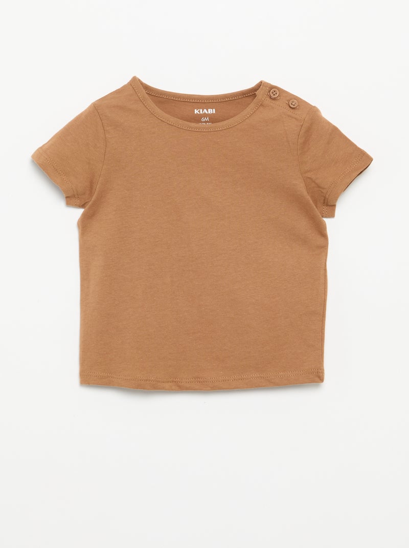 Pack de 4 T-shirts lisas Laranja - Kiabi