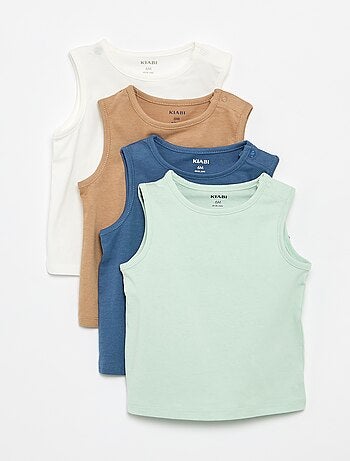 Pack de 4 tops lisos