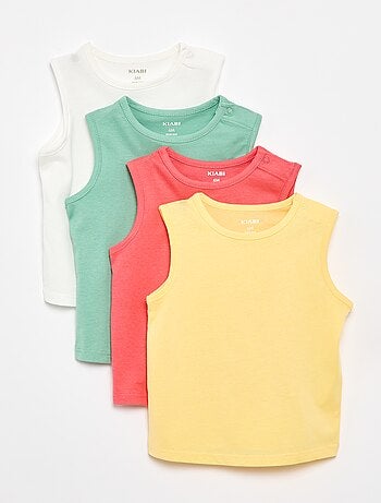 Pack de 4 tops lisos