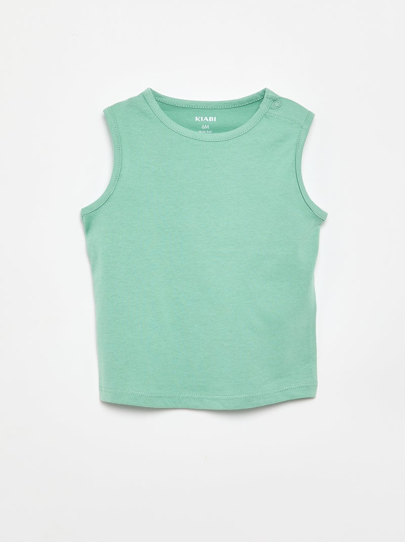 Pack de 4 tops lisos Branco - Kiabi
