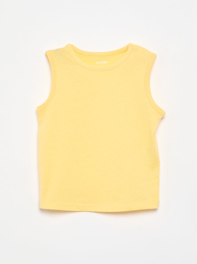 Pack de 4 tops lisos Branco - Kiabi