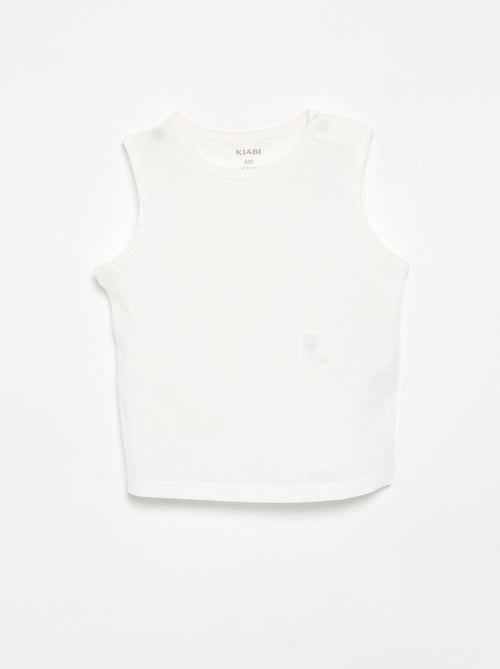 Pack de 4 tops lisos - Kiabi