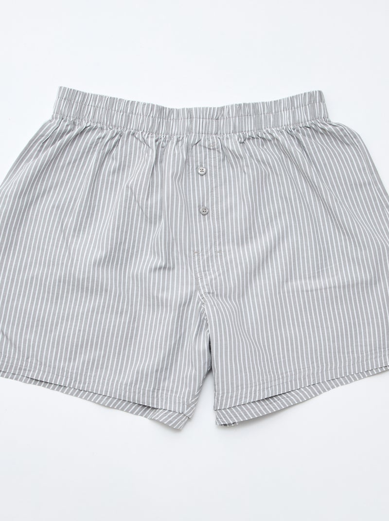 Pack de 5 boxers em algodão Cinza - Kiabi