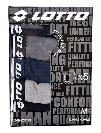 Pack de 5 cuecas boxer homem LOTTO