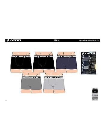 Pack de 5 cuecas boxer homem LOTTO