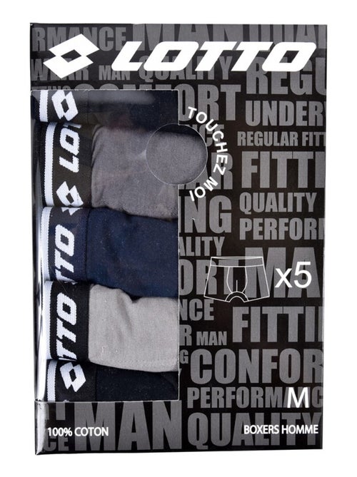 Pack de 5 cuecas boxer homem LOTTO - Kiabi