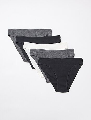 Pack de 5 cuecas caneladas
