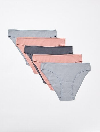 Pack de 5 cuecas caneladas