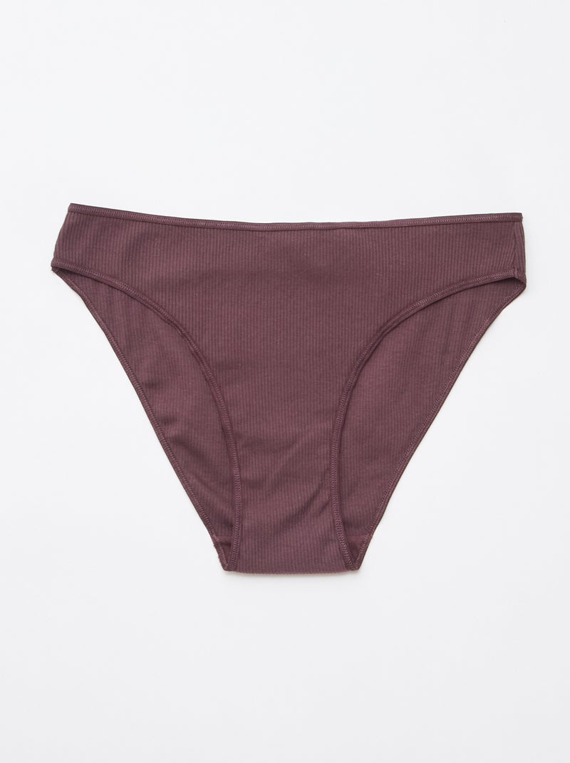 Pack de 5 cuecas caneladas Violeta - Kiabi