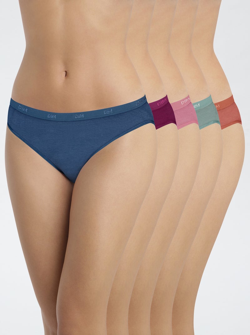 Pack de 5 cuecas de algodão 'DIM' Rosa - Kiabi