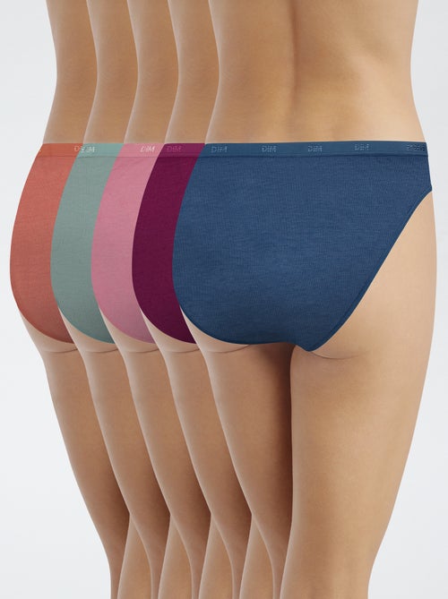 Pack de 5 cuecas de algodão 'DIM' - Kiabi