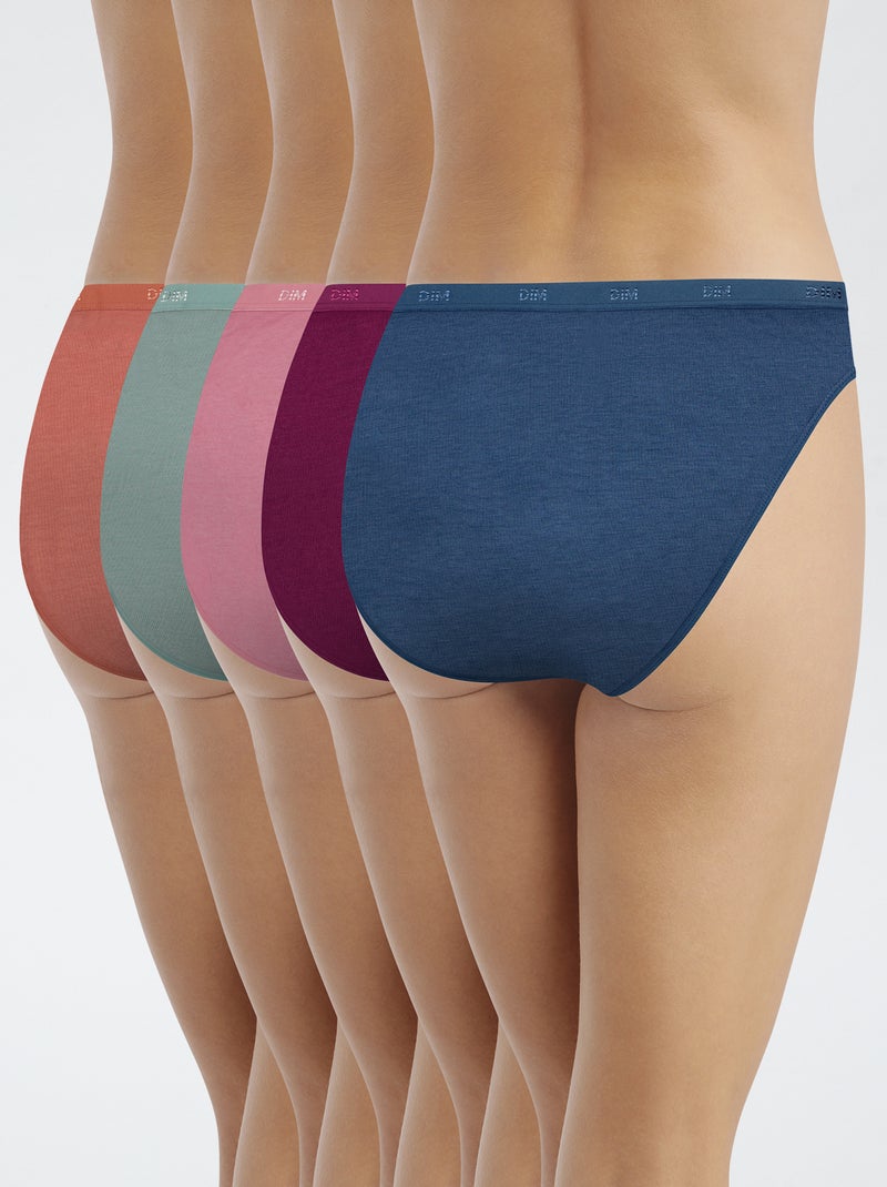 Pack de 5 cuecas de algodão 'DIM' Rosa - Kiabi