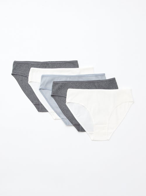 Pack de 5 Cuecas em Malha Canelada - Kiabi