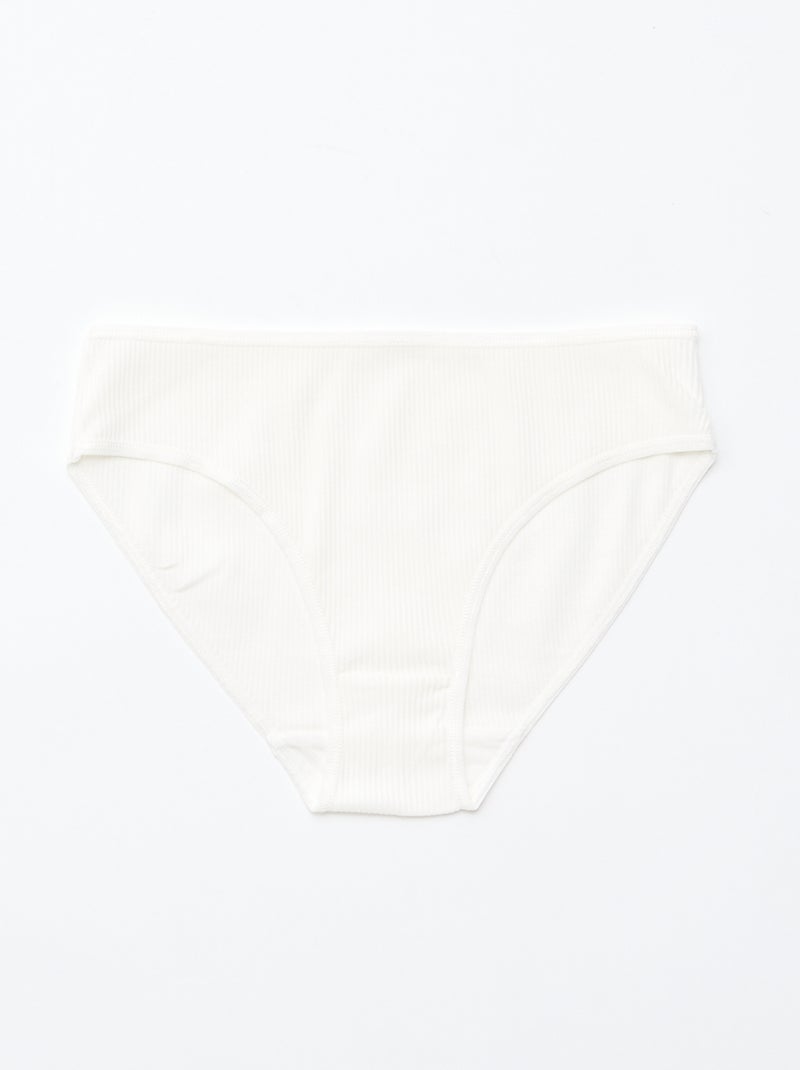Pack de 5 Cuecas em Malha Canelada Cinza - Kiabi