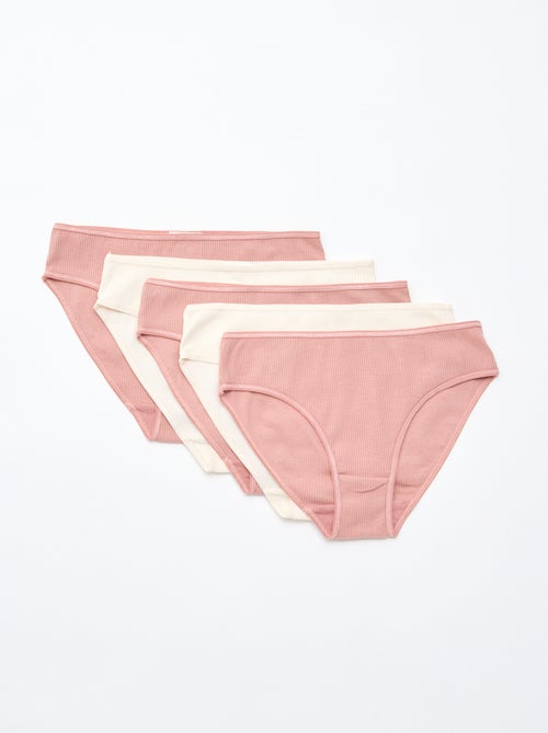 Pack de 5 Cuecas em Malha Canelada - Kiabi
