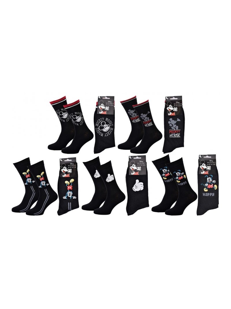 Pack de 5 Meias Homem DISNEY MICKEY MOUSE Preto - Kiabi