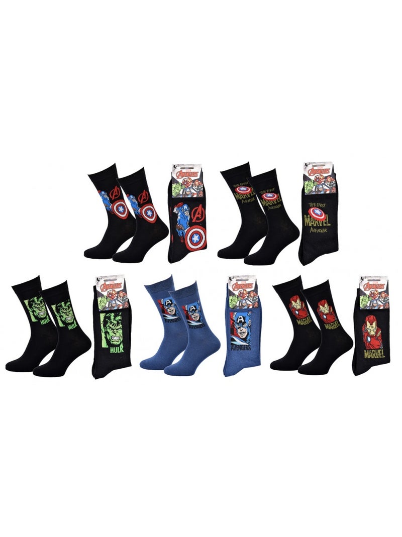 Pack de 5 Meias Homem LICENCE Caixa Presente Preto Multicolorido Cinza - Kiabi
