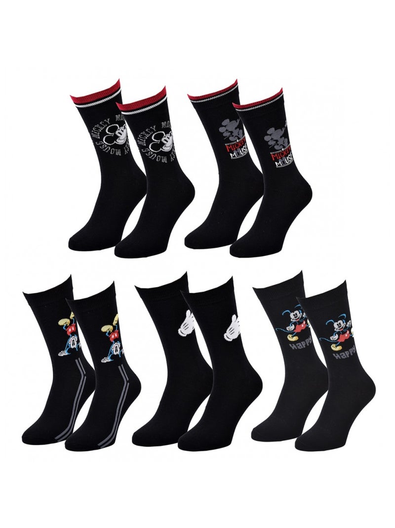 Pack de 5 Meias Homem LICENCE Caixa Presente Preto Multicolorido - Kiabi