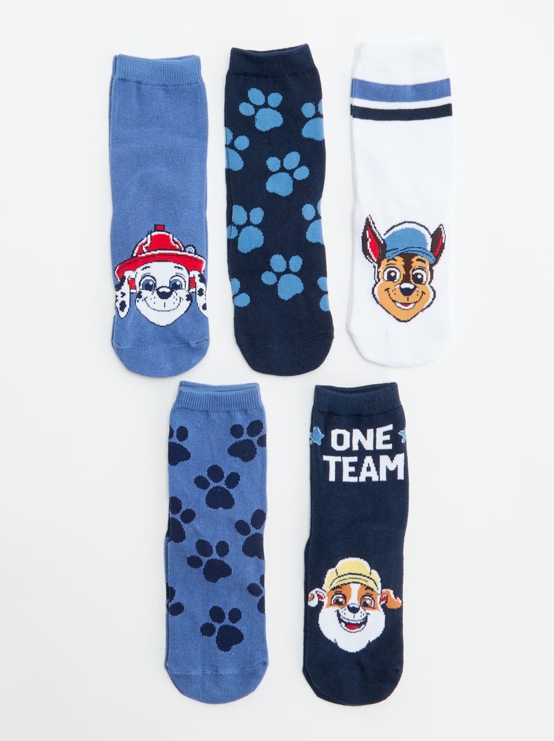 Pack de 5 meias 'Patrulha Pata' Azul - Kiabi