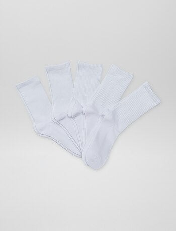 Pack de 5 pares de meias altas em malha