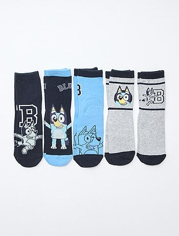 Pack de 5 pares de meias 'Bluey' de cano alto