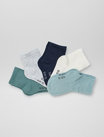 Pack de 5 pares de meias de recém-nascido