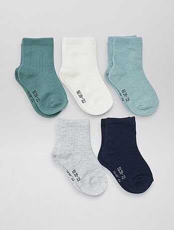 Pack de 5 pares de meias de recém-nascido
