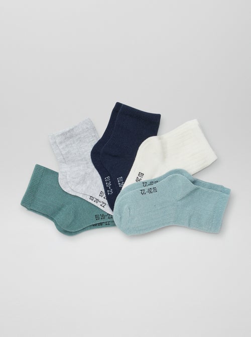 Pack de 5 pares de meias de recém-nascido - Kiabi