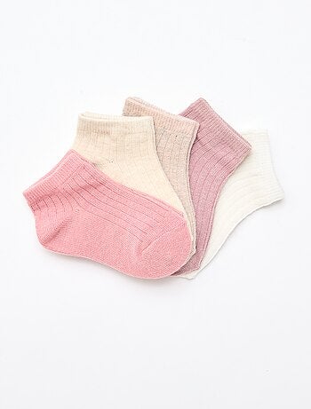 Pack de 5 pares de meias em malha canelada
