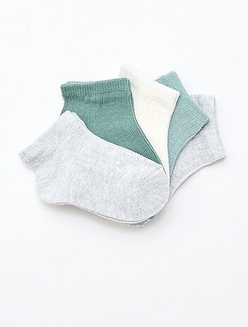 Pack de 5 pares de meias em malha canelada