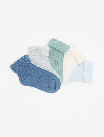 Pack de 5 pares de meias lisas