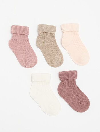 Pack de 5 pares de meias lisas