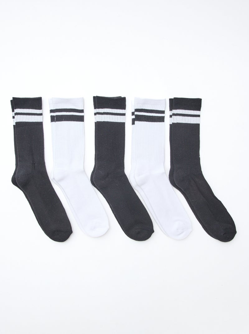 Pack de 5 pares de meias Preto - Kiabi