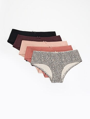 Pack de 5 shorties estampados